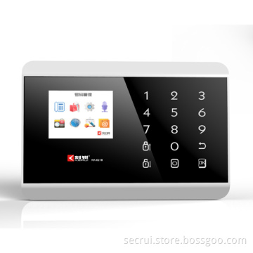 Touch Panel GSM&PSTN Home Security System, TFT Display Built in Siren with PIR Montion Sensor and Door Magnetic Sensor Home Alarm System (KR-8218G)